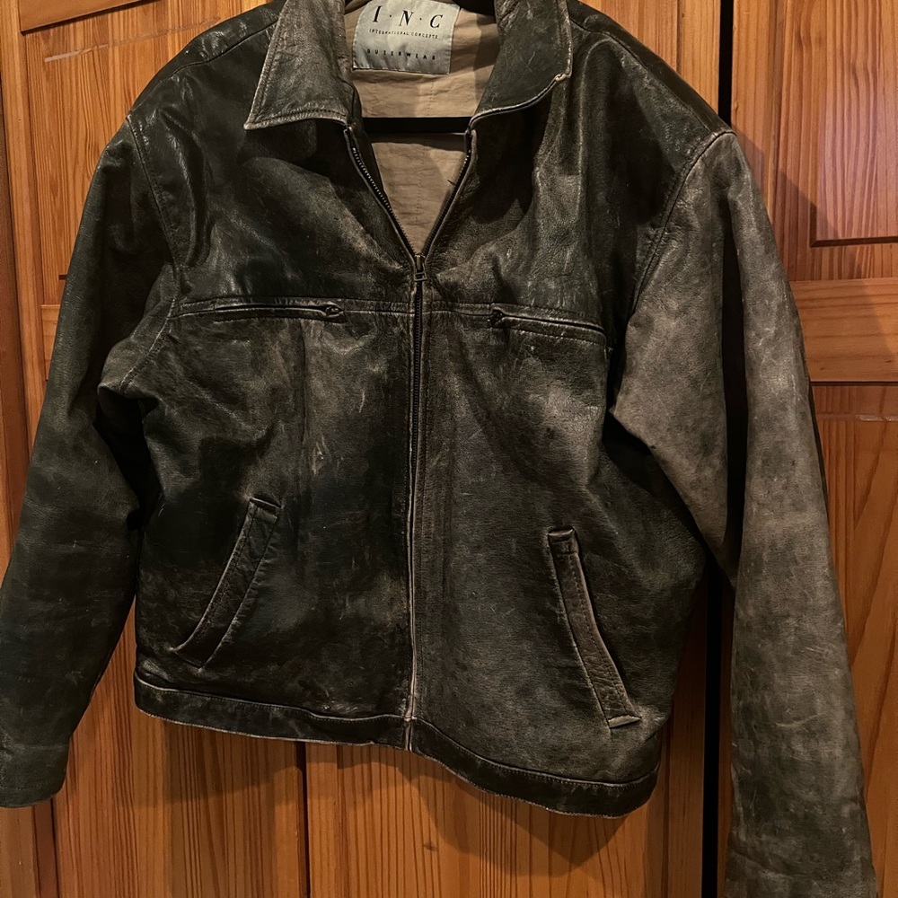 INC Vintage Leather Jacket